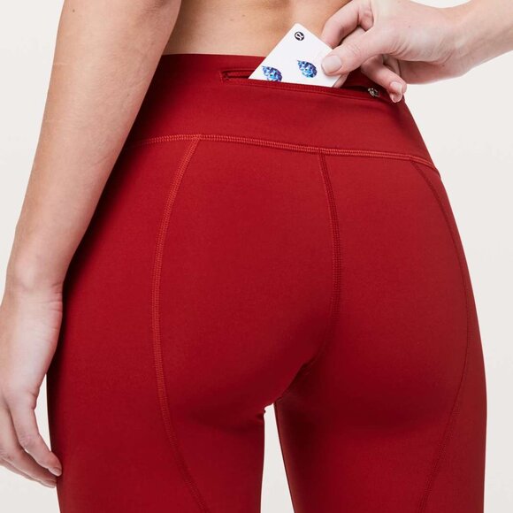 Lululemon Pace Rival Crop 22" in Dark Red - Picture 4 of 8
